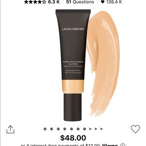 Laura Mercier Oil-Free Tinted Moisturizer in 1W1 (used very lightly)